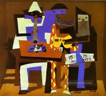 reisenden musiker Ölbilder verkaufen - Drei Musiker 3 1921 kubist Pablo Picasso